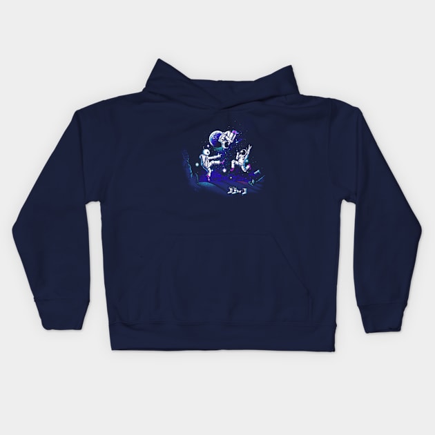 Astro Bounce Kids Hoodie by Made With Awesome